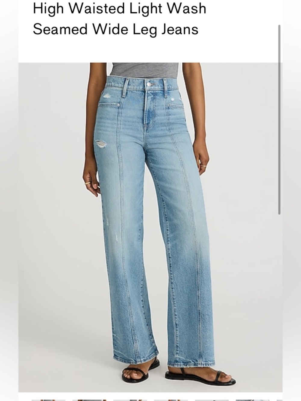 Express Distressed Blue Wide Leg Jeans